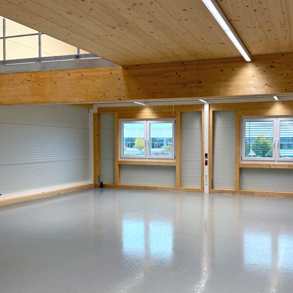 Innenansicht Untergeschoss Neubau Montagehalle
