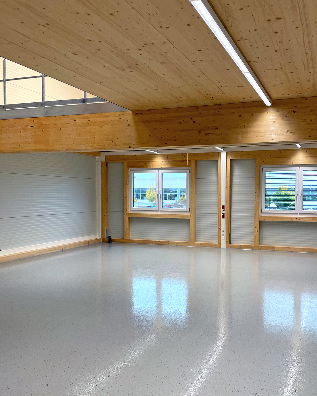 Innenansicht Untergeschoss Neubau Montagehalle