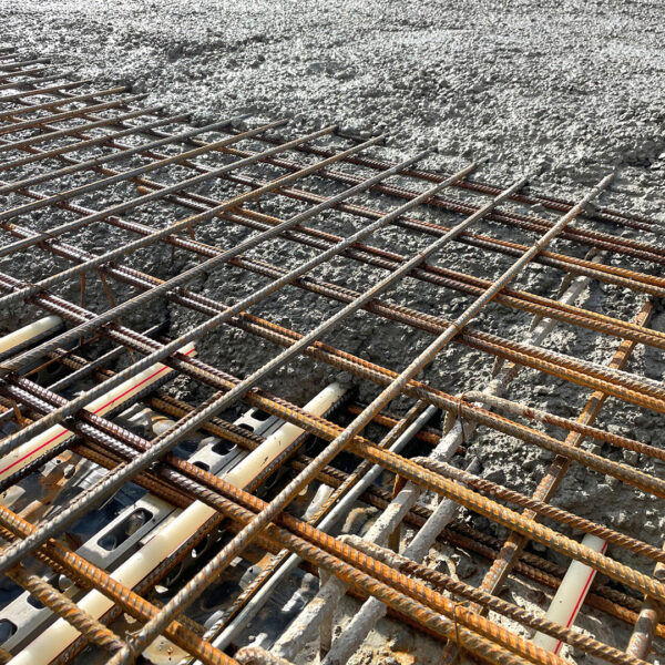 Detail Gitter Baustelle Neubau Montagehalle
