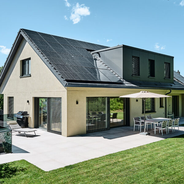 Ansicht Einfamilienhaus Gartenseite