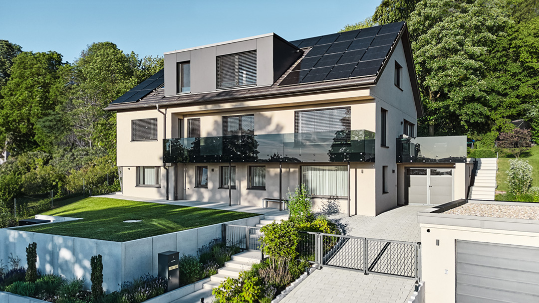 Ansicht Einfamilienhaus Straßenseite